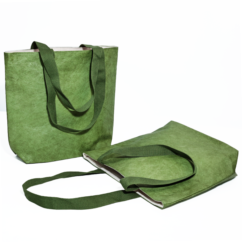 Green Dupont canvas shoulder backpack with bottom