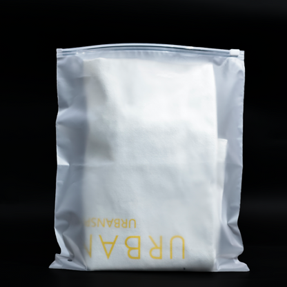 Transparent frosted zipper bag