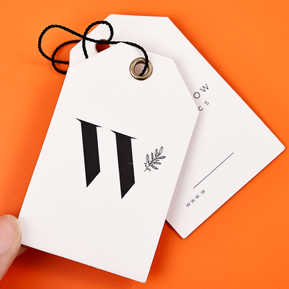White special-shaped tag