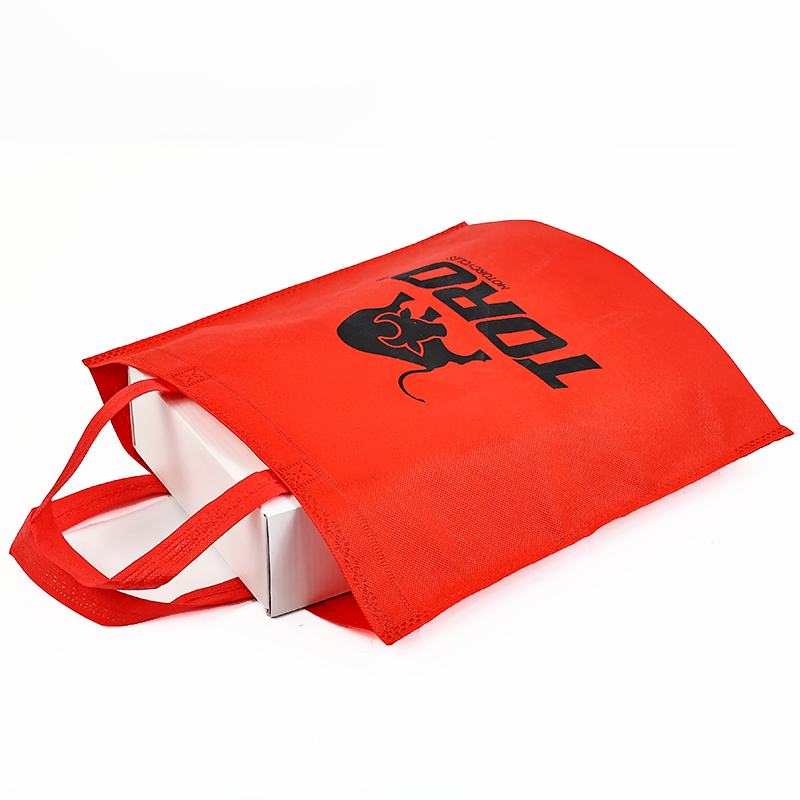 Red bottom non-woven bag
