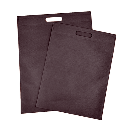Brown non-woven flat tote bag
