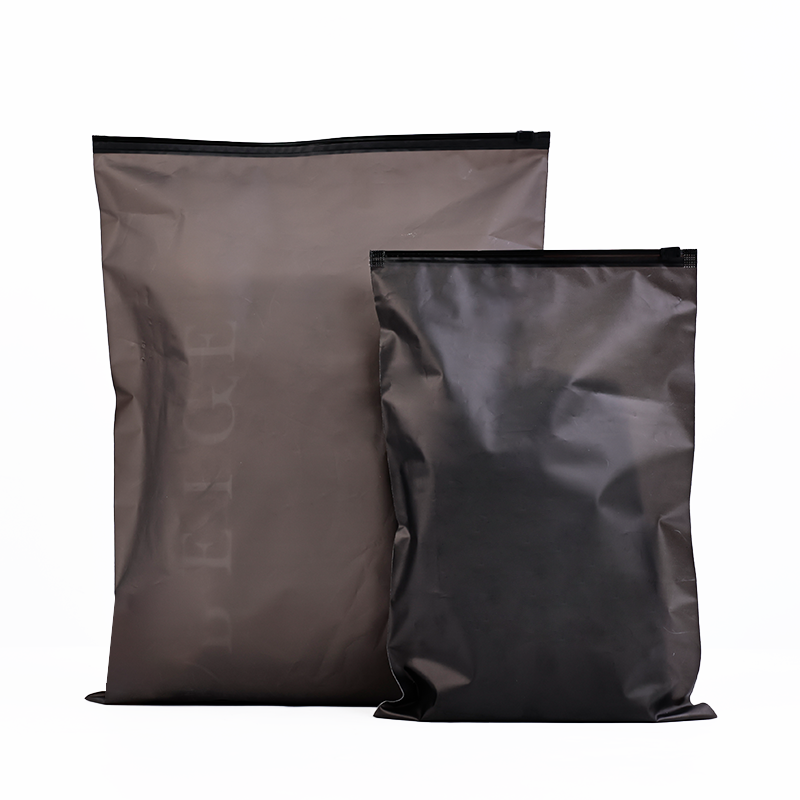 Various sizes black frosted zipper bags