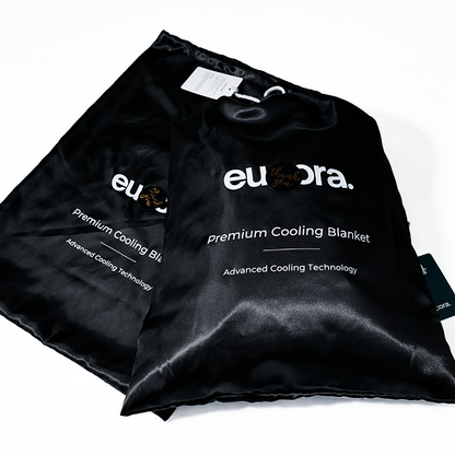 Black silk drawstring bag