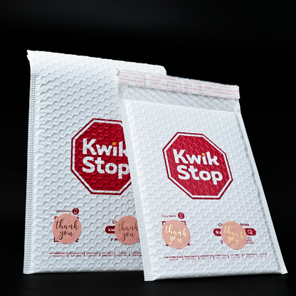 White and red express bubble bag