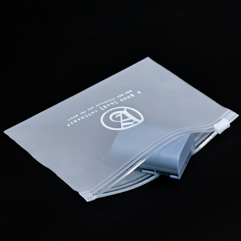 Square transparent frosted PE zipper bag