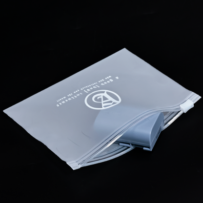 Square transparent frosted PE zipper bag