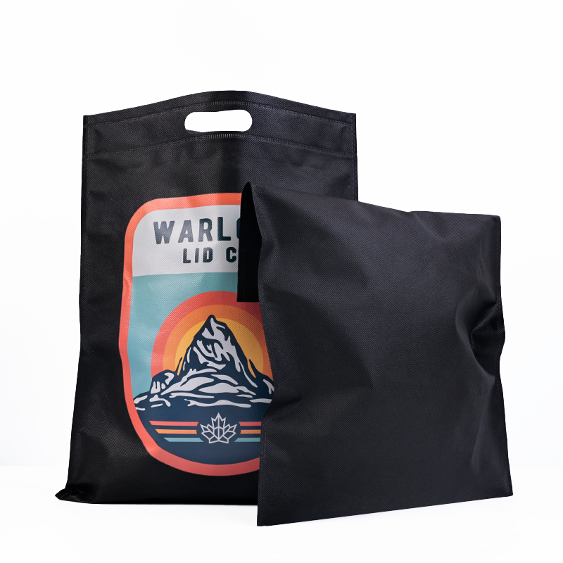 Black four-finger non-woven handbag