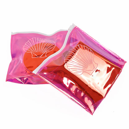 Pink PVC Zipper Bag