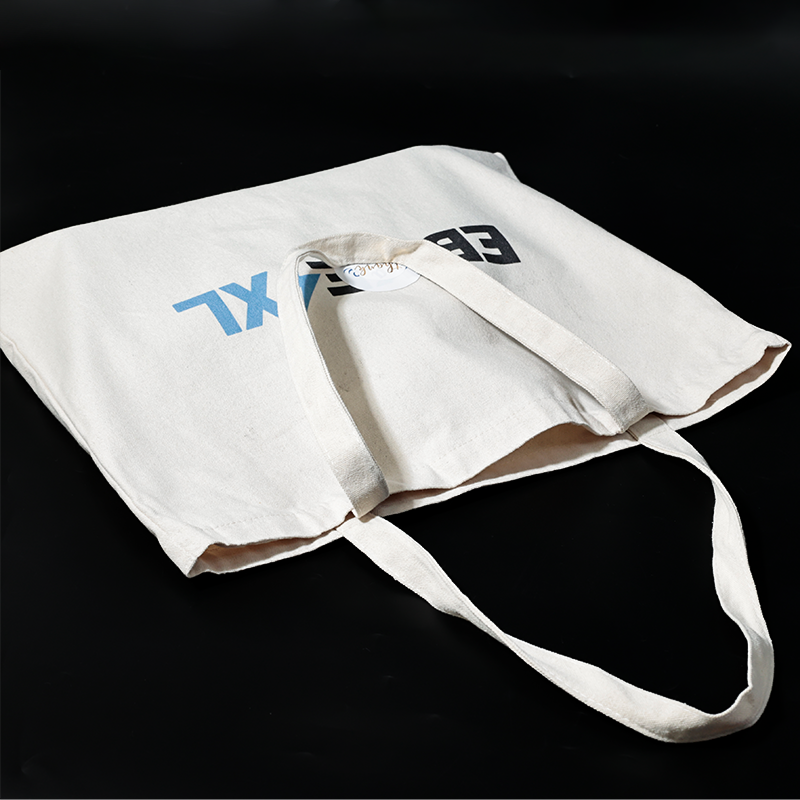 White canvas tote bag