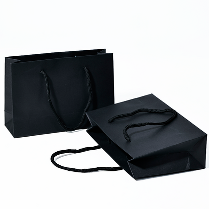 Black plain paper bag