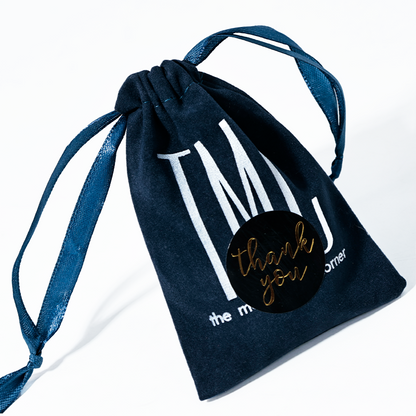 Dark green drawstring bag