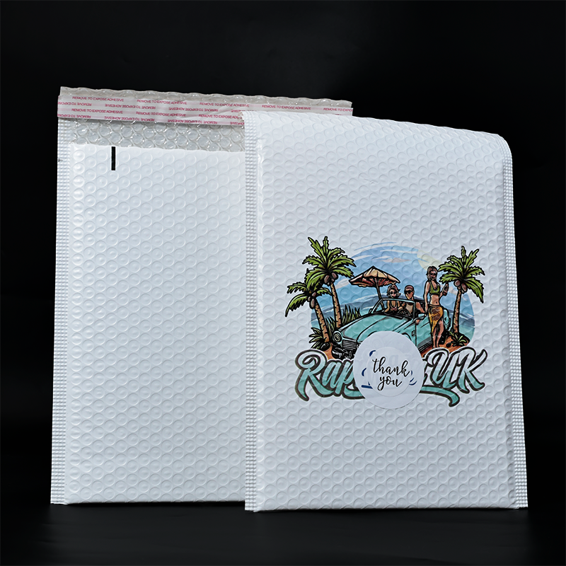 White color printed express bubble bag