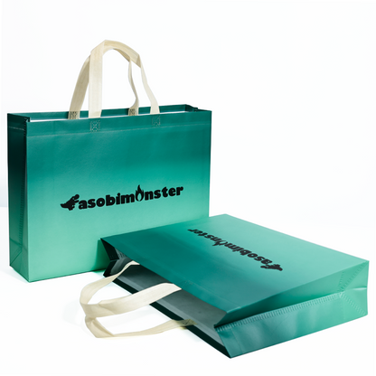 Green gradient non-woven tote bag