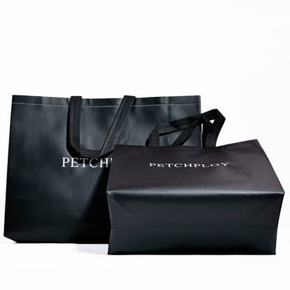 Black glossy multi-size non-woven tote bag