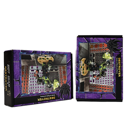 Dark purple building block flip cover packaging box