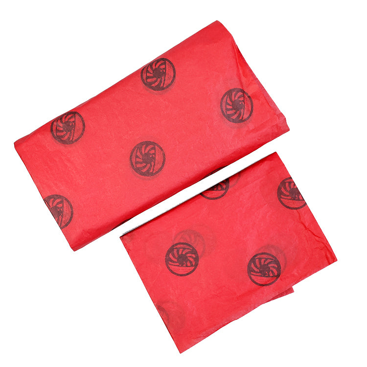 Red Shirley Paper Print Black Pattern Wrapping Paper