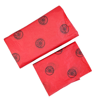 Red Shirley Paper Print Black Pattern Wrapping Paper