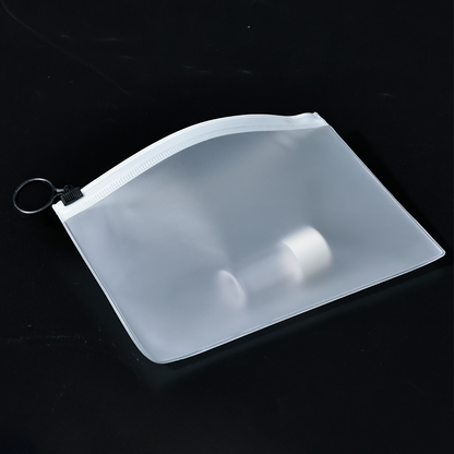Transparent frosted zipper bag
