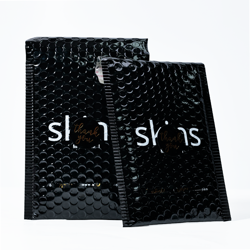 Black glossy film bubble bag