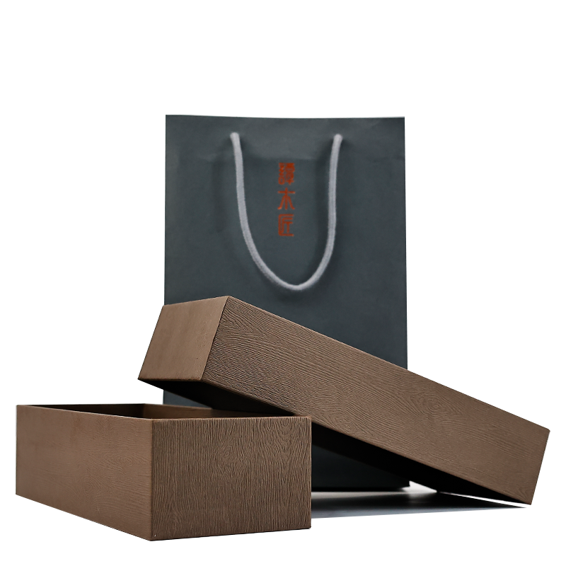 Kraft paper bag and lid box combination set