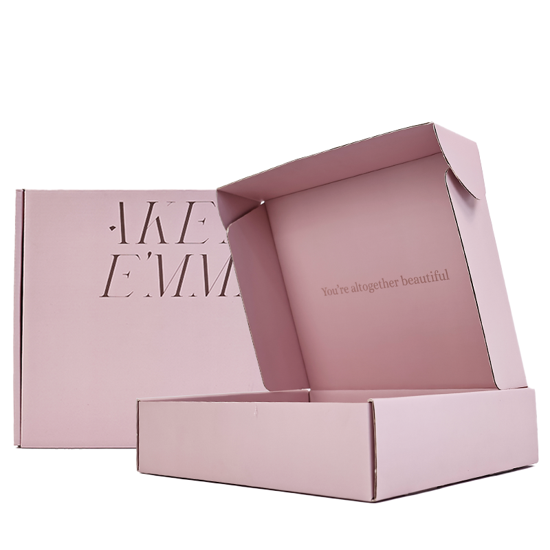 Large size pink flip cover airplane box