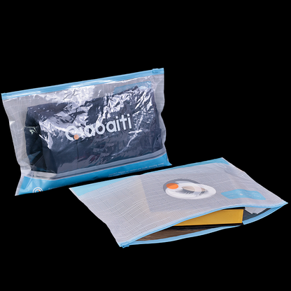Blue double-sided multi-style long zipper bag
