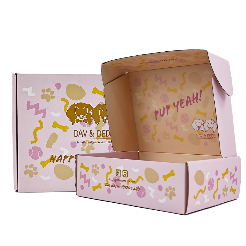 Pink full-print airplane box