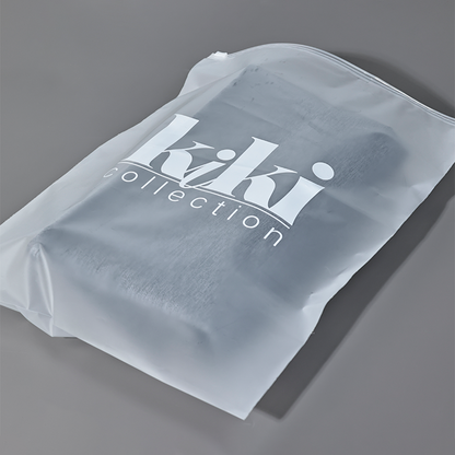 Transparent frosted ziplock bag