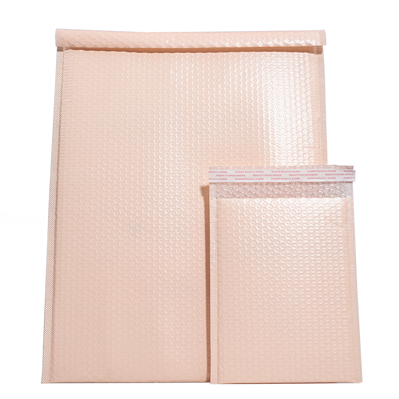 Flesh pink multi-size self-adhesive bubble courier bag