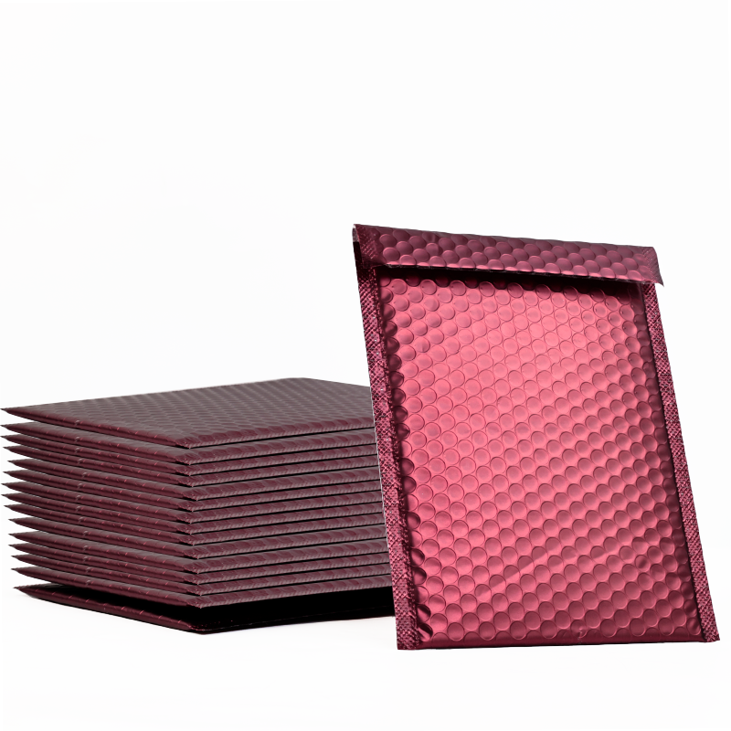 Wine red self-adhesive aluminized bubble courier bag