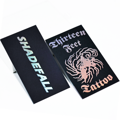 Black card pattern, edge hot laser process