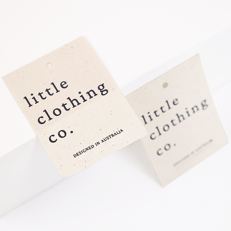 Linen material black tag