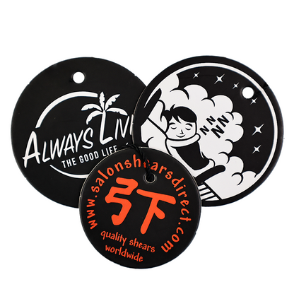 Black multi-pattern style hangtag