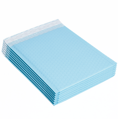 Blue self-adhesive bubble courier bag