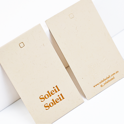 Off-white pattern embossed hangtag