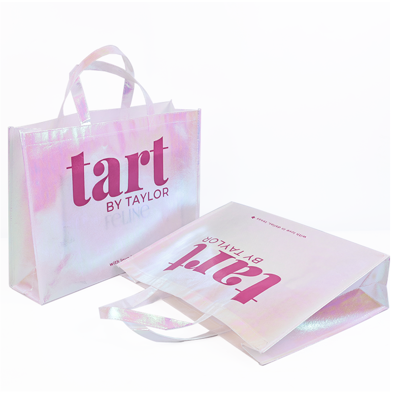 Laser gradient large size non-woven handbag