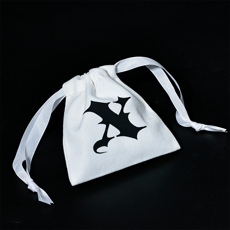 White small drawstring bag