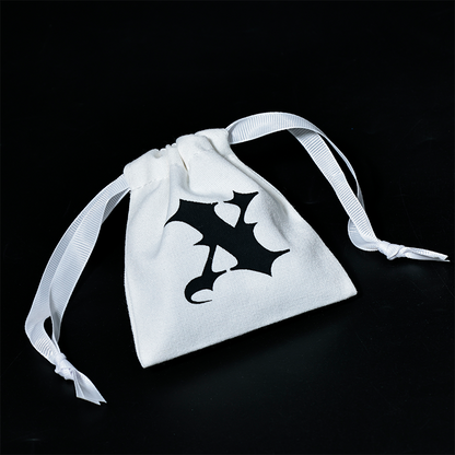 White small drawstring bag