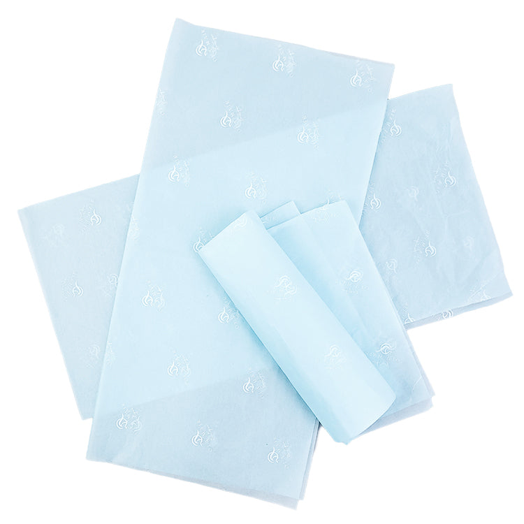 Blue Shirley Paper Print White Pattern Wrapping Paper