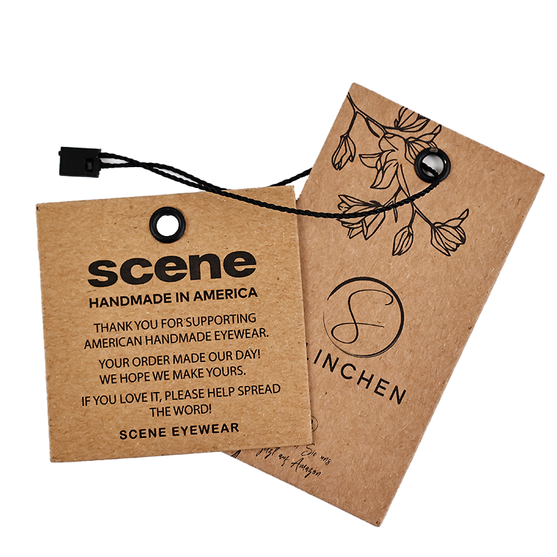 Brown kraft paper round hole clip tag