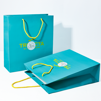 Blue green large size paper bag