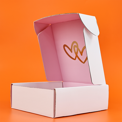 White gold foil airplane box