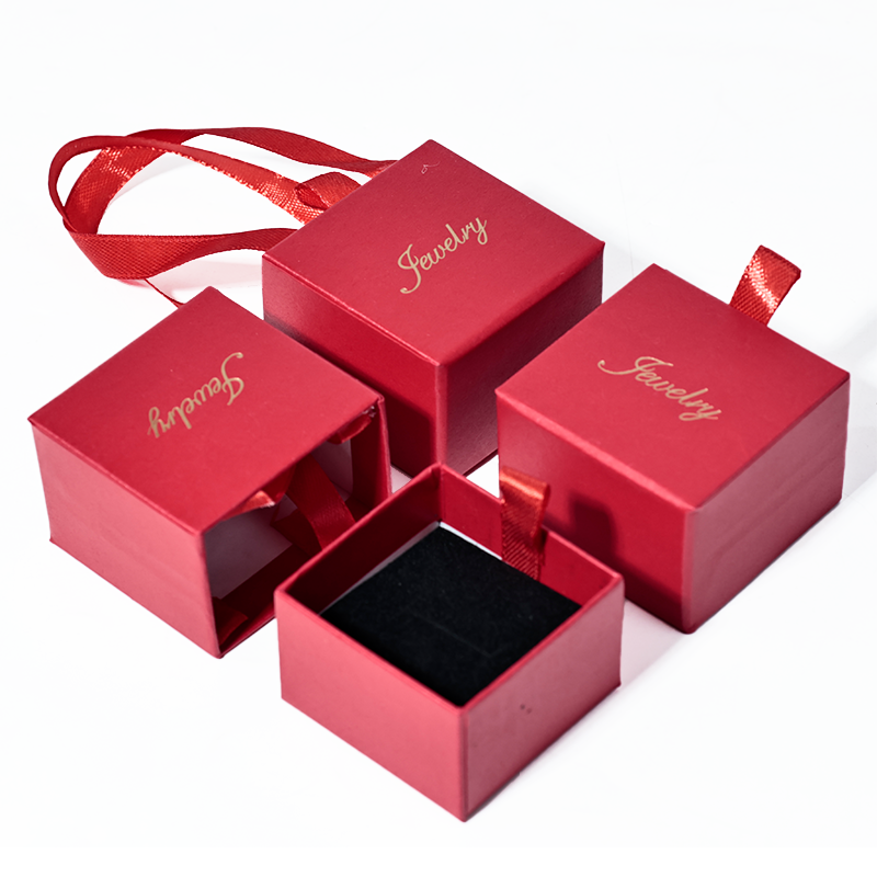 Red pearlescent drawer box