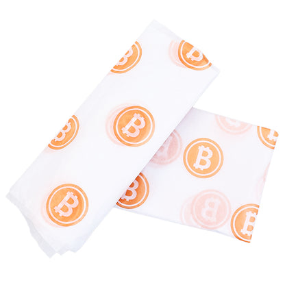 White Shirley Paper Print Orange Pattern Wrapping Paper