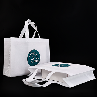 White non-woven tote bag