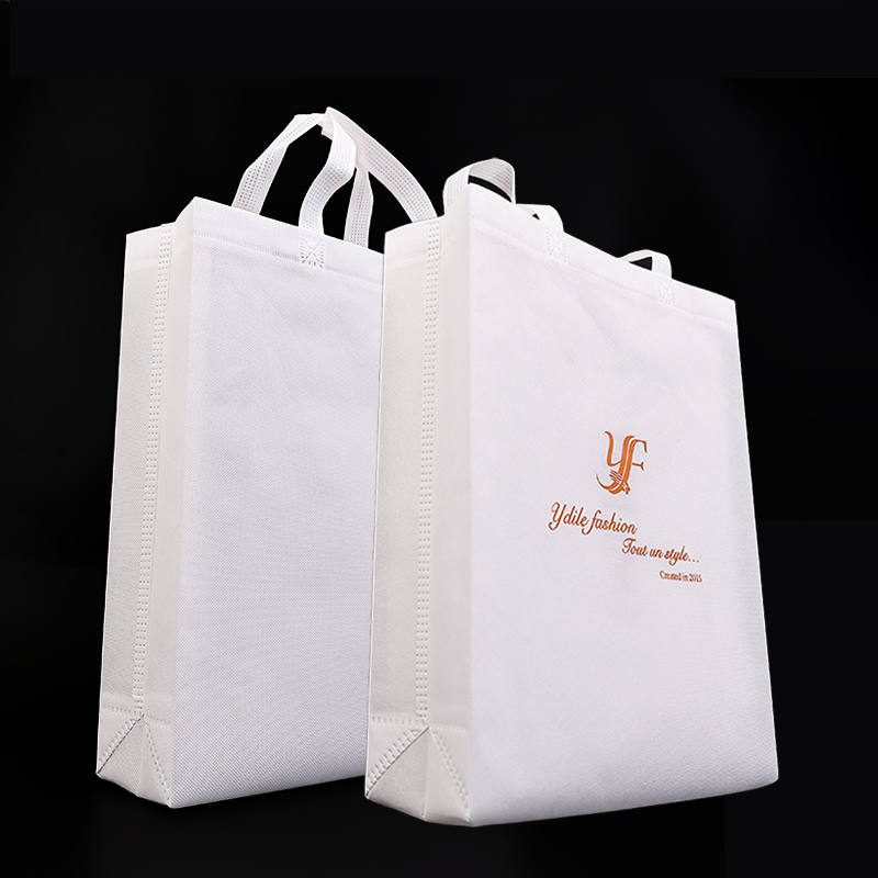 White long non-woven tote bag