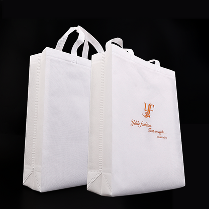 White long non-woven tote bag