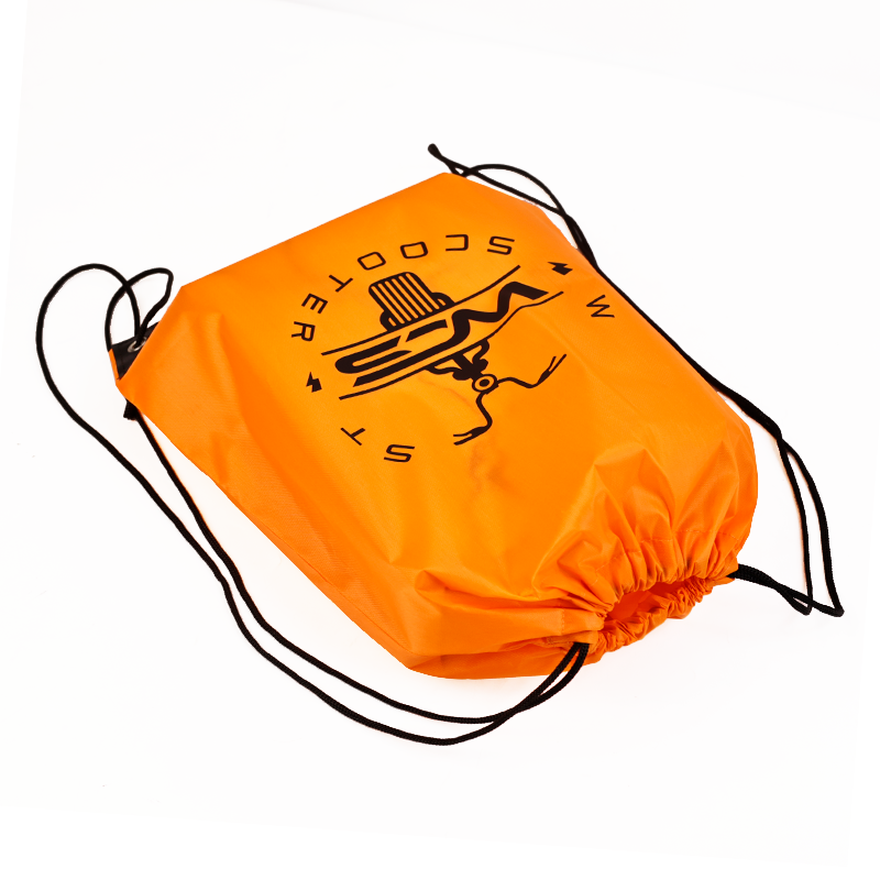 Orange Backpack Drawstring Pocket