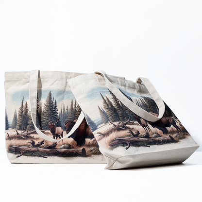 Full color printed bottom crossbody canvas bag
