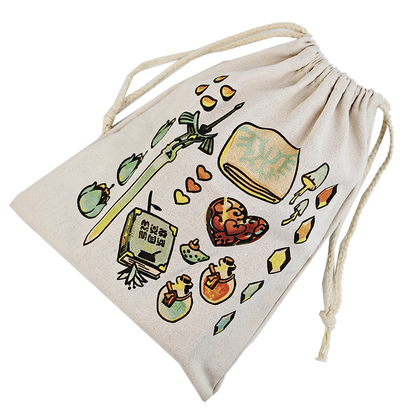Double rope linen drawstring bag